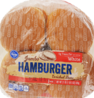 slide 1 of 1, Kroger Jumbo Hamburger White Buns, 21 oz