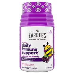 Zarbee's Naturals Childrens Elderberry Immune Support Vitamin C Gummies - 21 Count