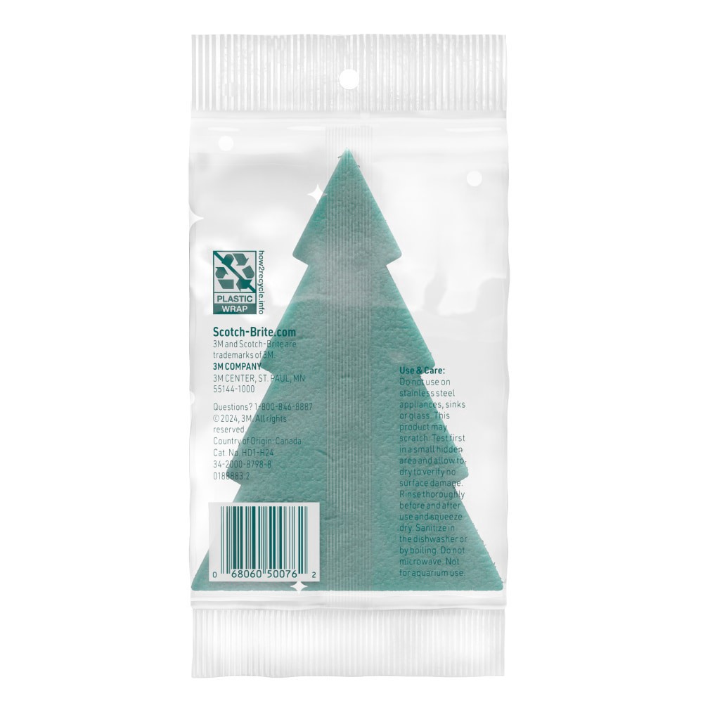 slide 5 of 5, Scotch-Brite® Holiday Heavy Duty Scrub Sponge Clipstrip, 1 ct