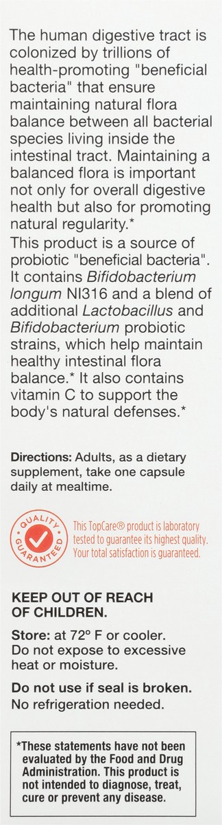 slide 8 of 9, Topcare Probiotic Digestive Strain Cap, 28 ct