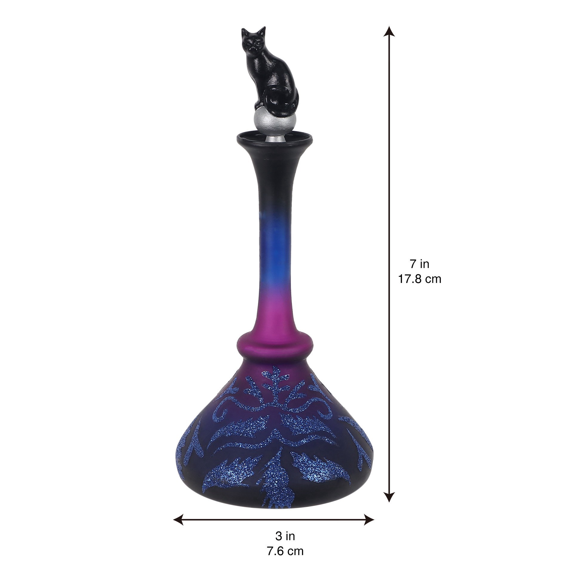 slide 3 of 6, 7" Decorative Glass Bottle By Ashland, 3 in x 3 in x 7 in