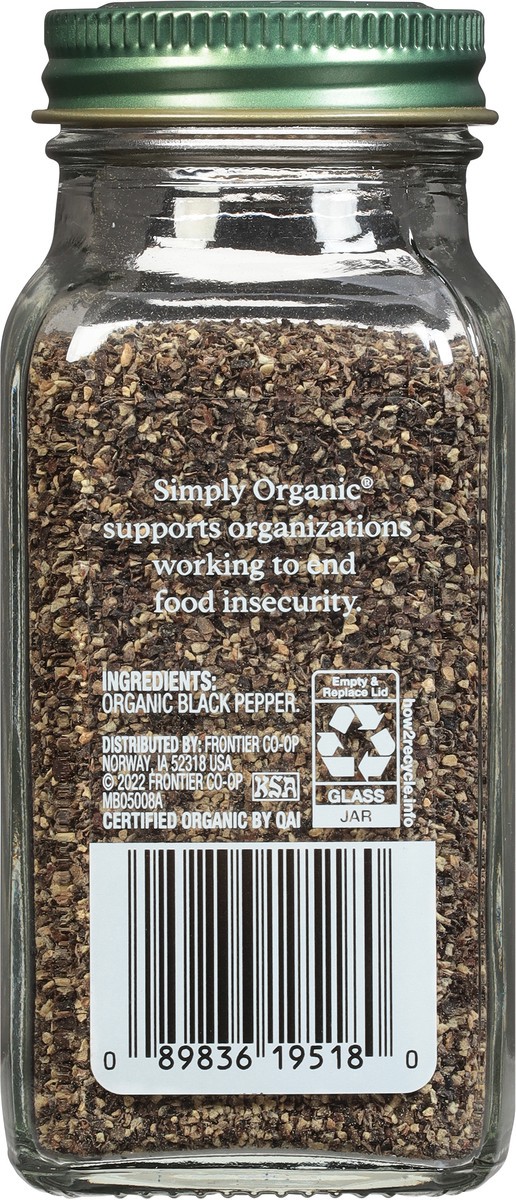 slide 5 of 9, Simply Organic Coarse Black Pepper, 2.47 oz