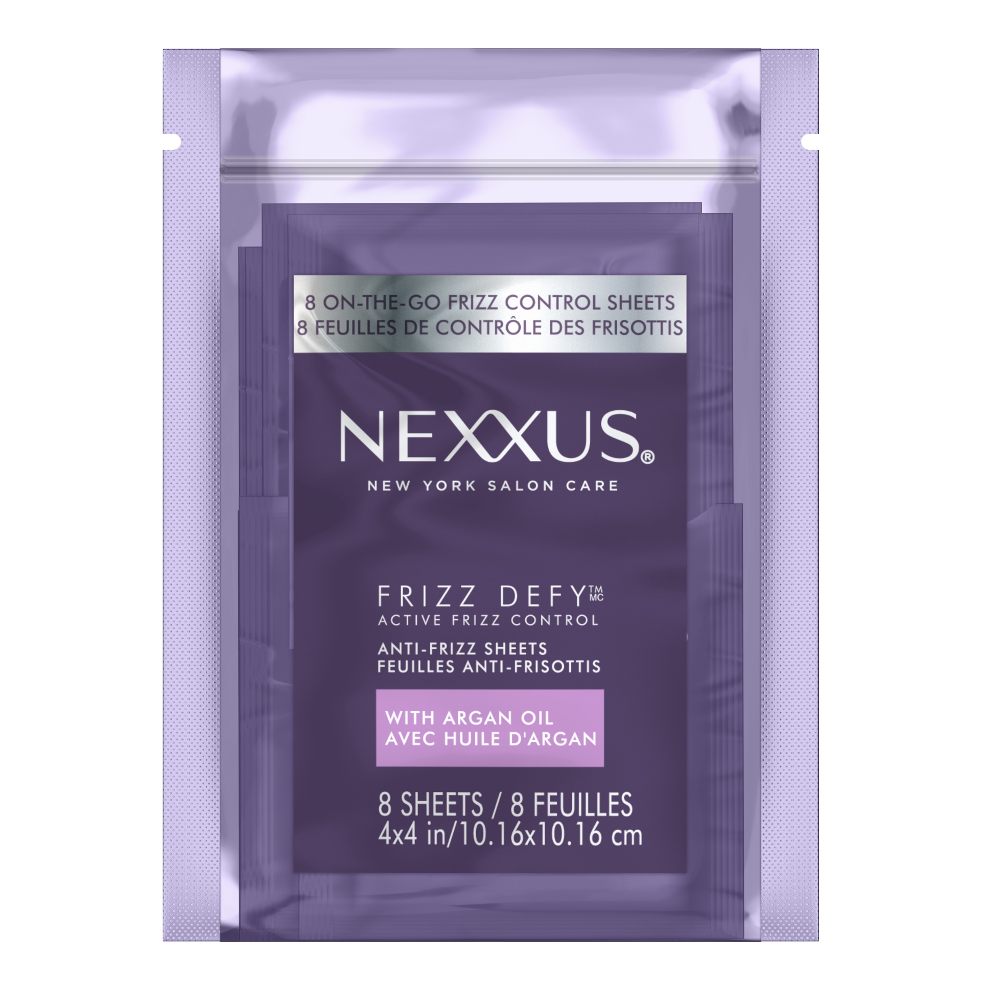 slide 1 of 4, Nexxus Frizz Defy Active Frizz Control Anti-Frizz Sheets, 8 ct