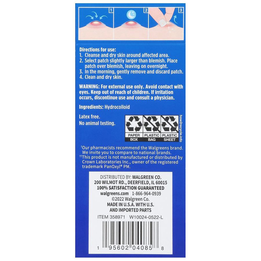 slide 2 of 3, Walgreens Overnight Spot Patches, 40 ct