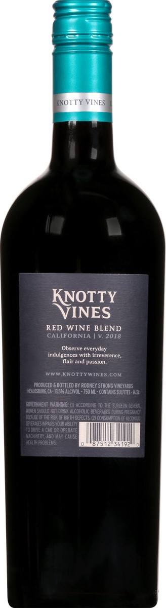 slide 5 of 9, Knotty Vines Red Blend, 750 ml