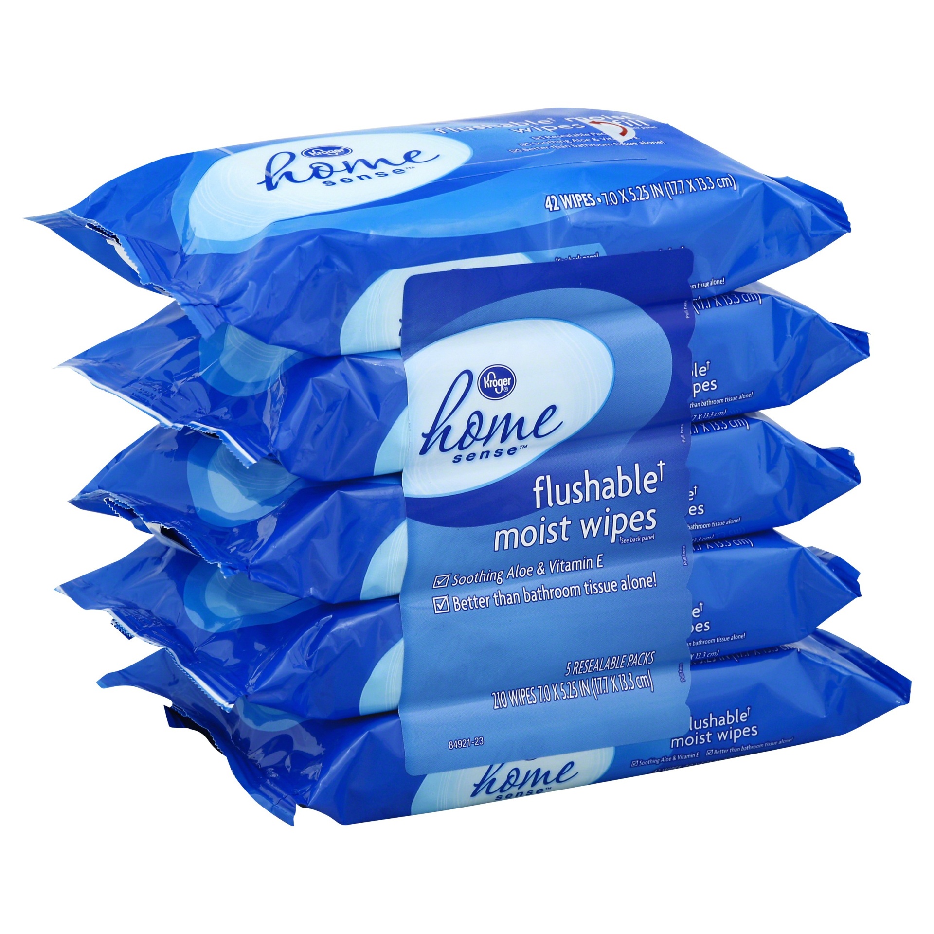 slide 1 of 1, Kroger Home Sense Flushable Moist Wipe, 210 ct