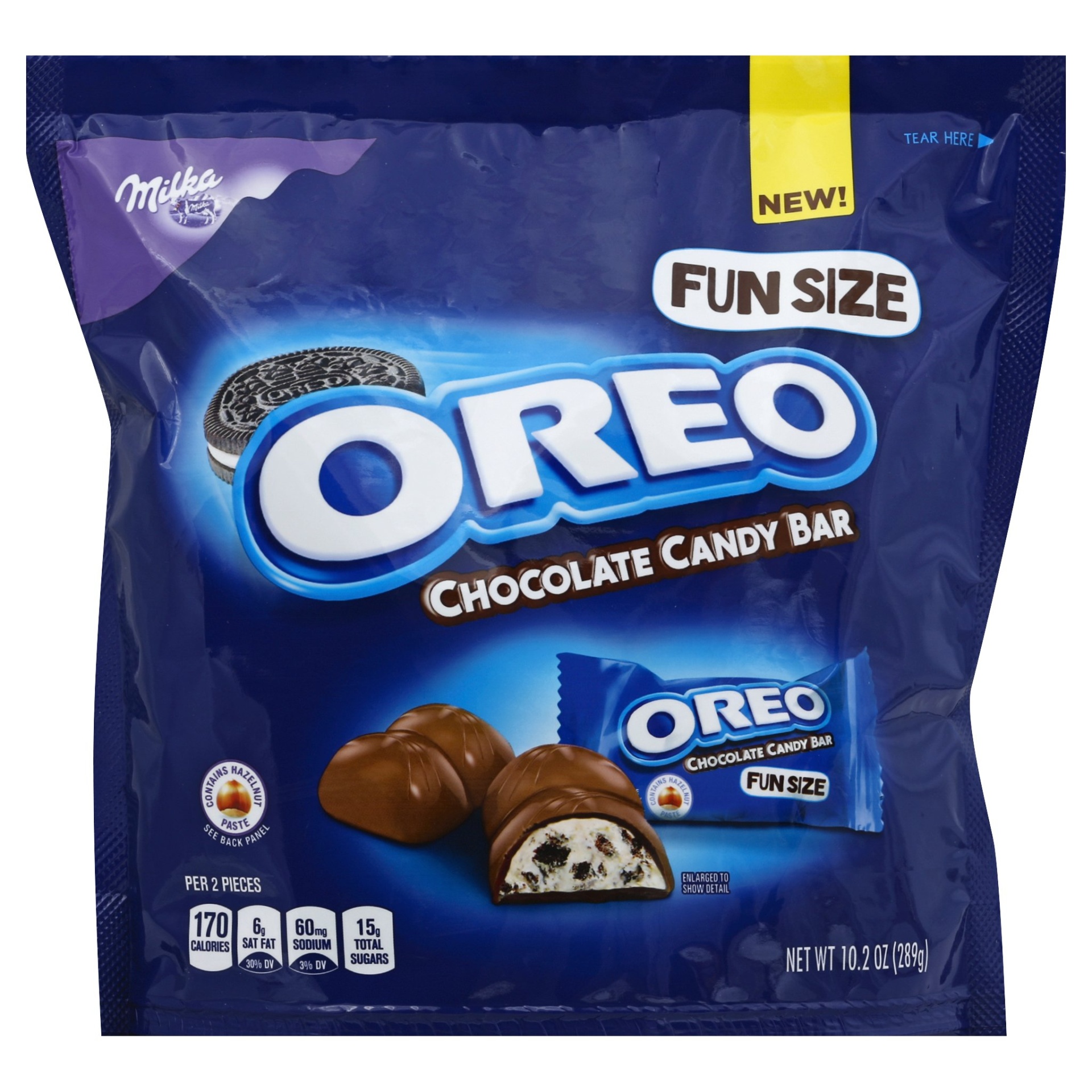 slide 1 of 1, Milka Milka Oreo Chocolate Candy Bar, 10.2 oz