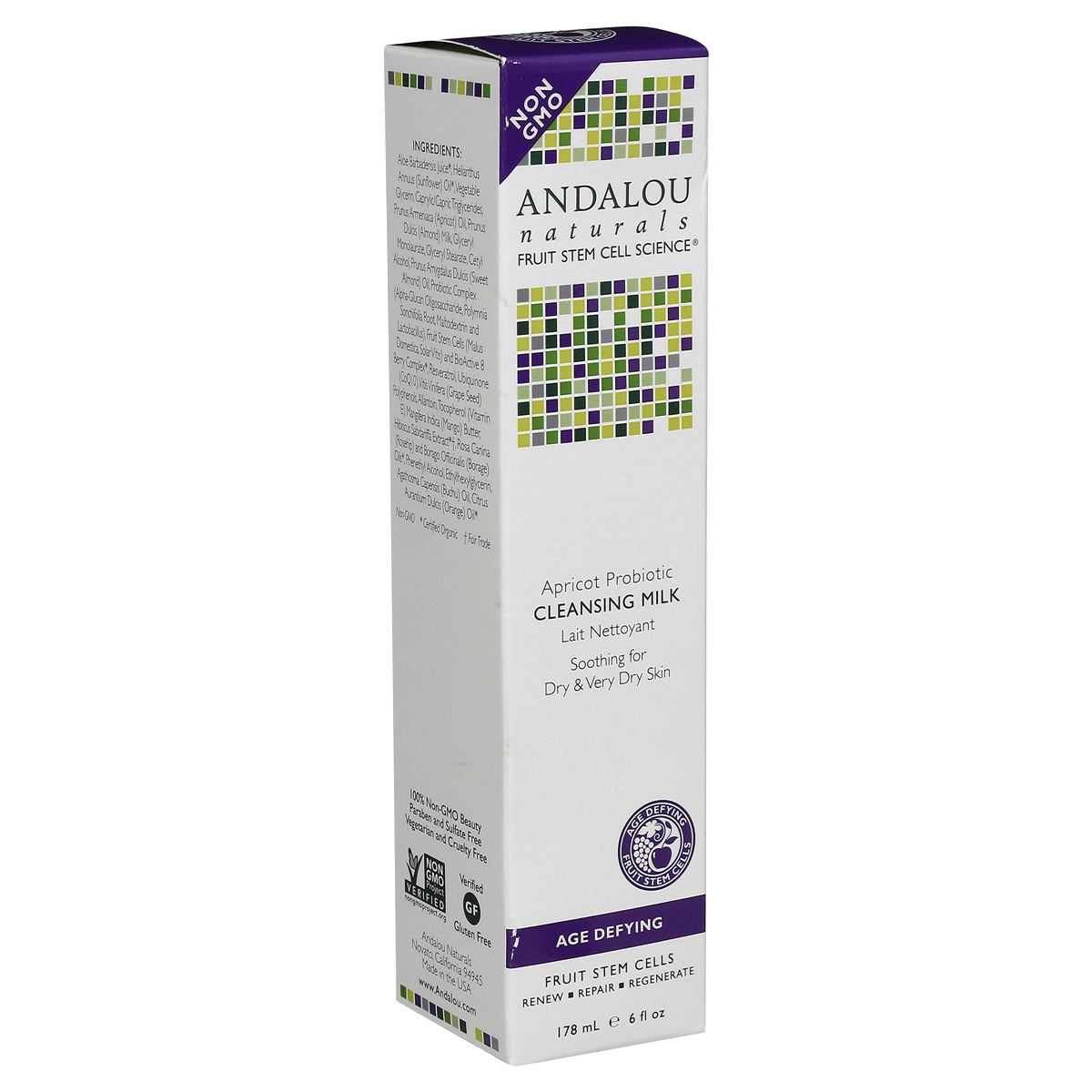 slide 5 of 8, Andalou Naturals Apricot Probiotic Cleansing Milk, 6 fl oz