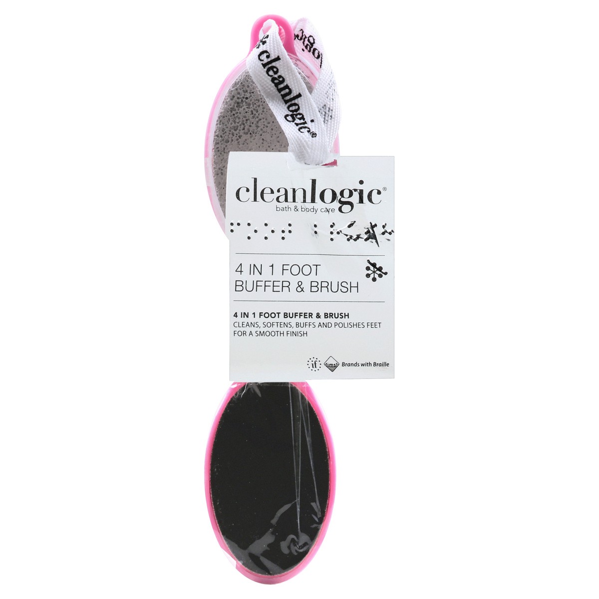 slide 6 of 10, cleanlogic Foot Buffer/Brush, 1 ct