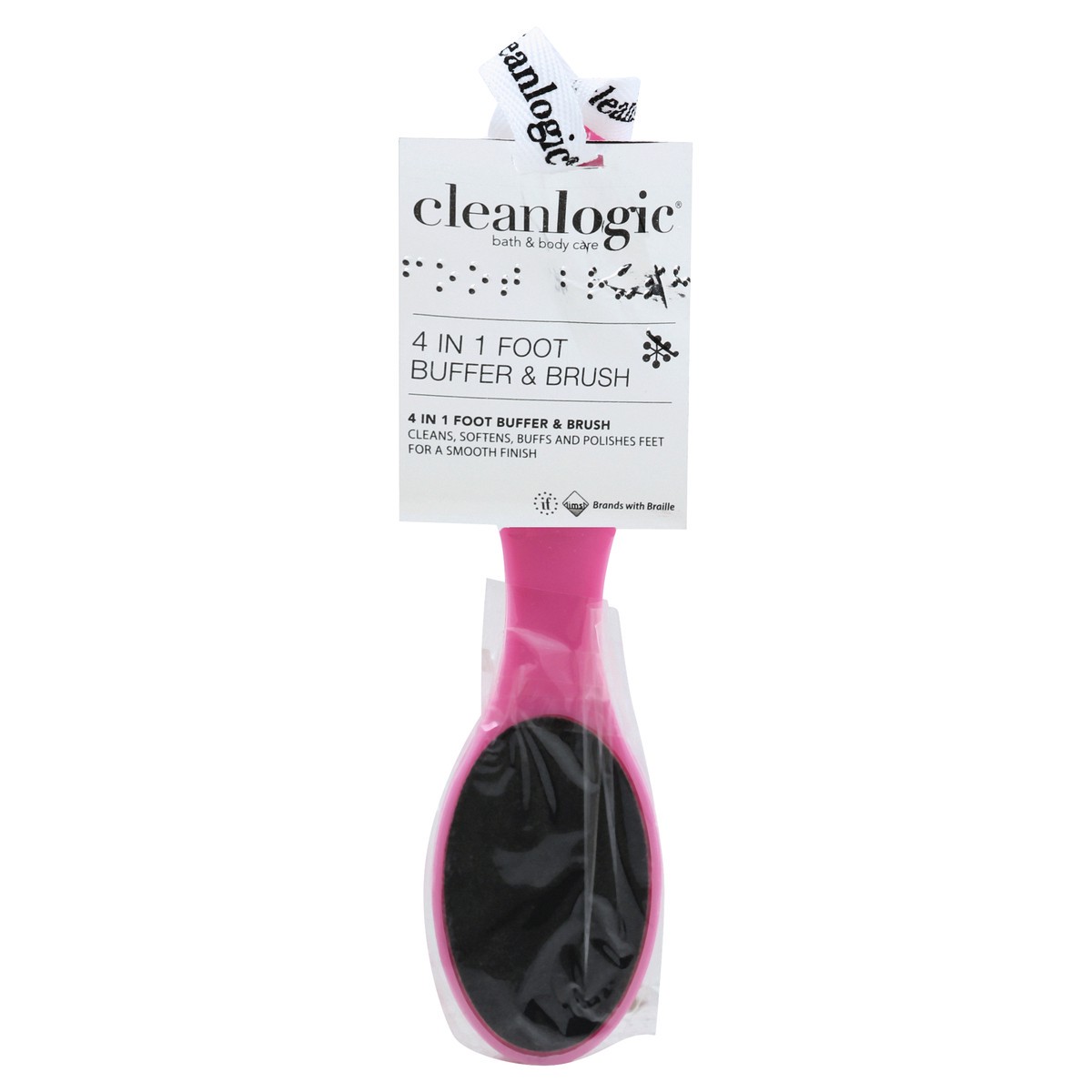 slide 3 of 10, cleanlogic Foot Buffer/Brush, 1 ct