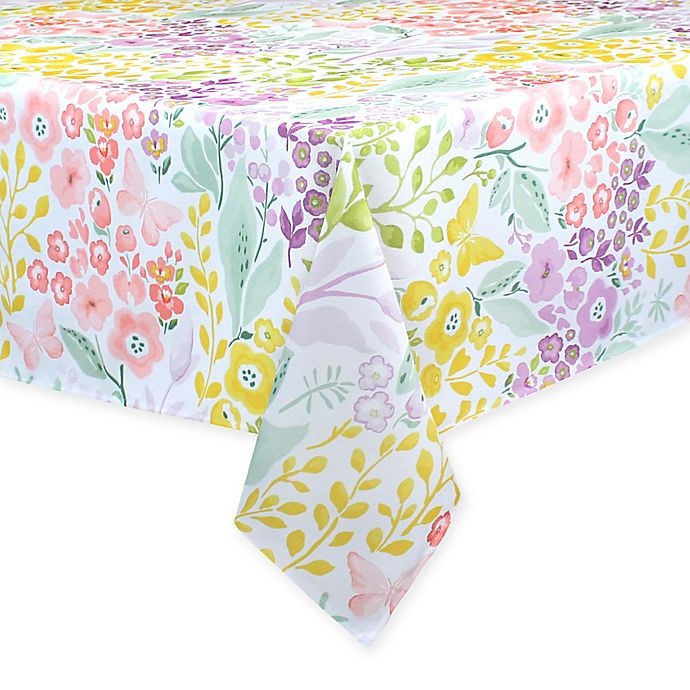 slide 1 of 1, Colordrift Morning Spring Oblong Indoor/Outdoor Tablecloth, 60 in x 104 in