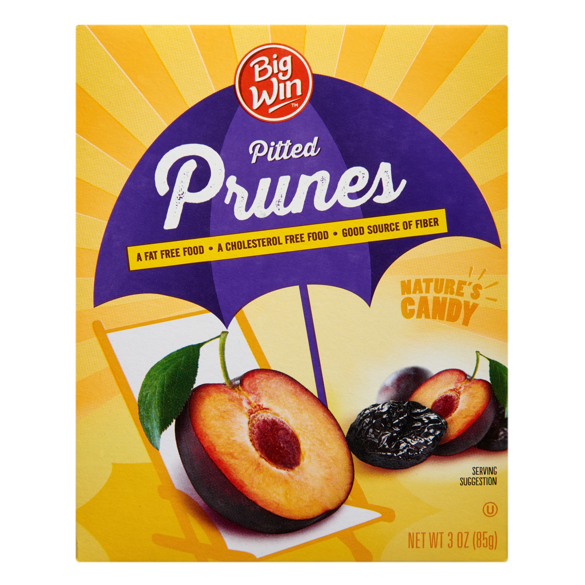 slide 1 of 3, Big Win Pitted Prunes, 3 oz