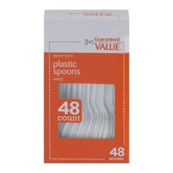 Guaranteed Value Heavy Duty Plastic Spoons - White