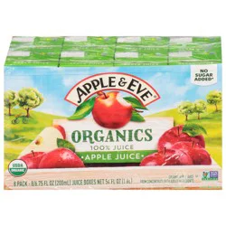 Apple & Eve Organic 100% Apple Juice - 8 ct; 6.75 fl oz
