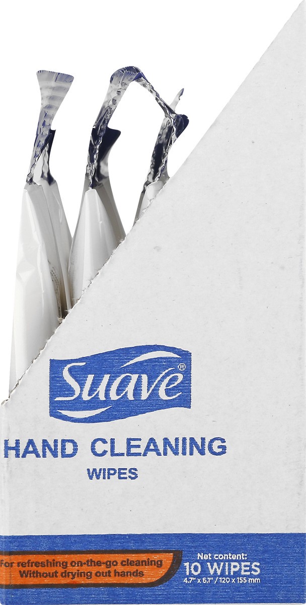 slide 8 of 9, Suave Hand Cleaning Wipes 10 ea, 10 ct