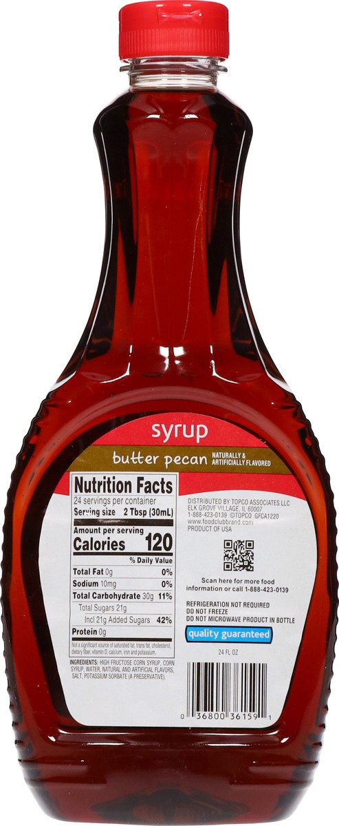 slide 4 of 14, Food Club Butter Pecan Syrup 24 fl oz, 24 fl oz