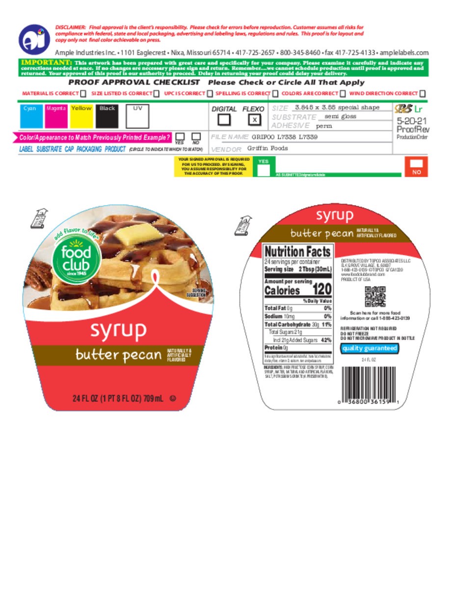 slide 8 of 14, Food Club Butter Pecan Syrup 24 fl oz, 24 fl oz