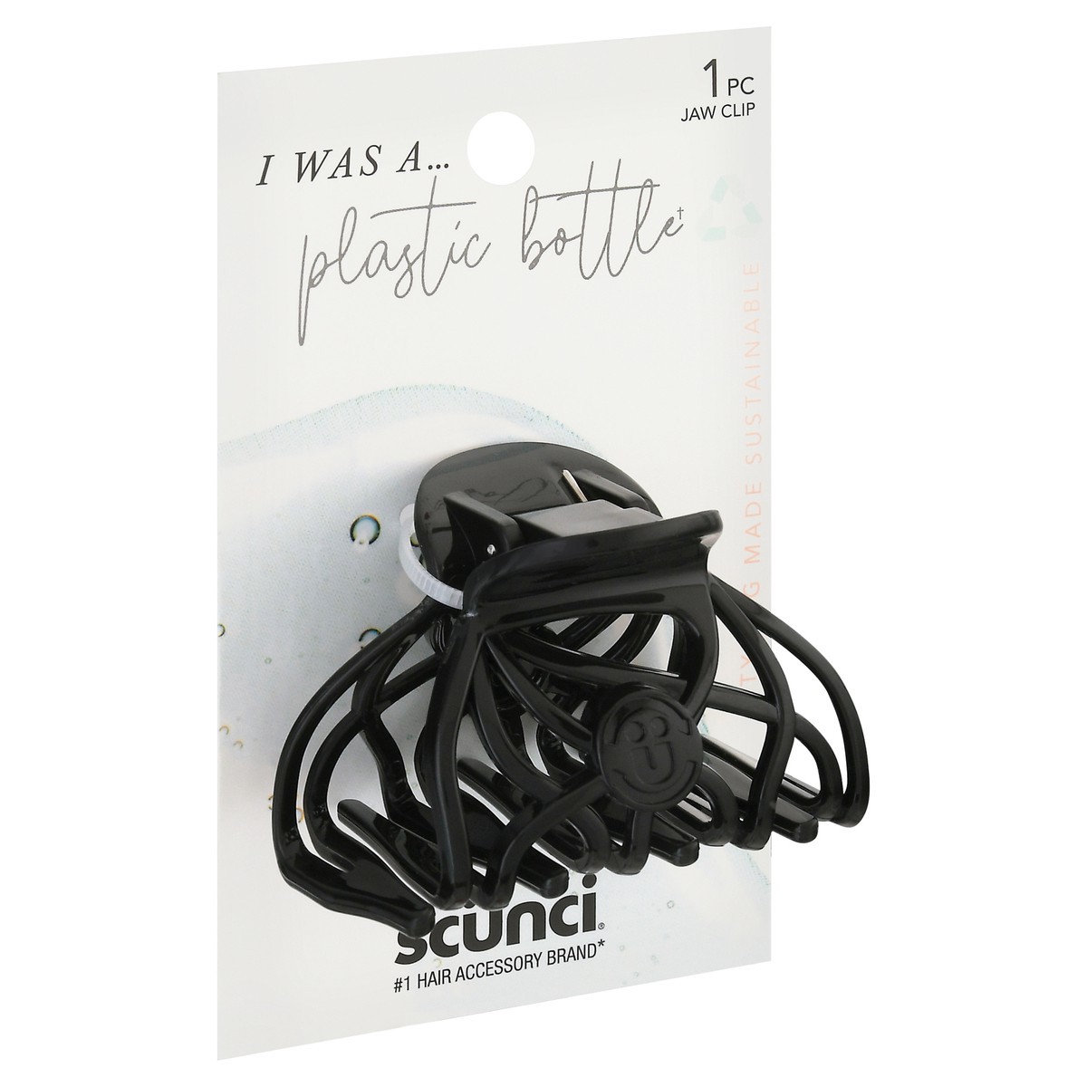 slide 2 of 9, Conair Scunci Consciously-Minded Jaw Clip, Black, 1 ct