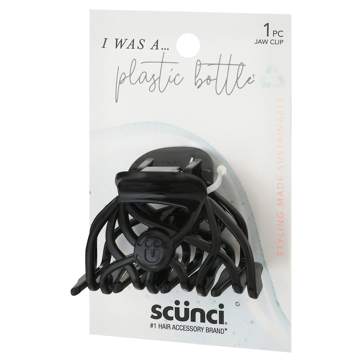 slide 3 of 9, Conair Scunci Consciously-Minded Jaw Clip, Black, 1 ct