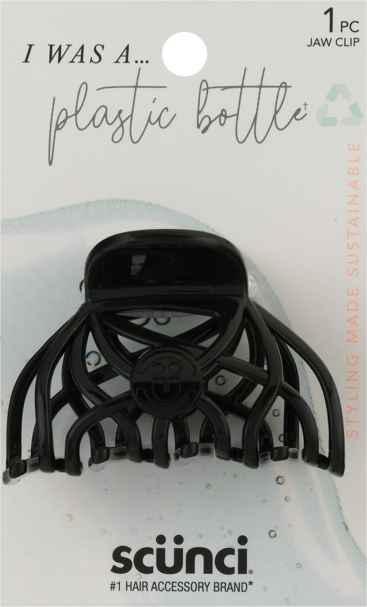 slide 6 of 9, Conair Scunci Consciously-Minded Jaw Clip, Black, 1 ct