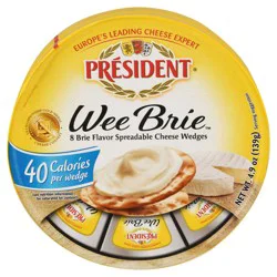 Président Wee Brie Cheese Wedges - 8 CT