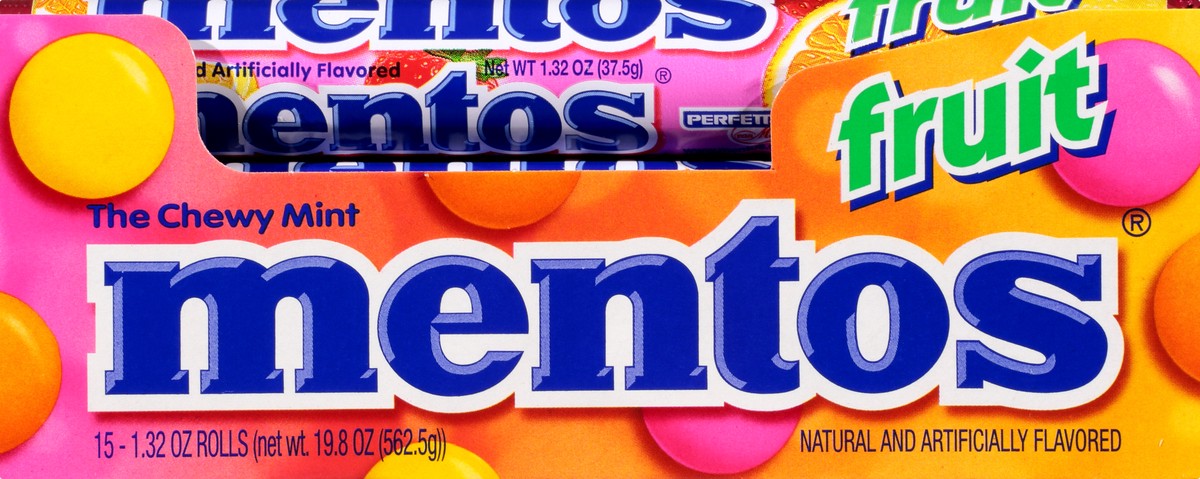 slide 1 of 13, Mentos Fruit Mint 15 ea, 15 ct