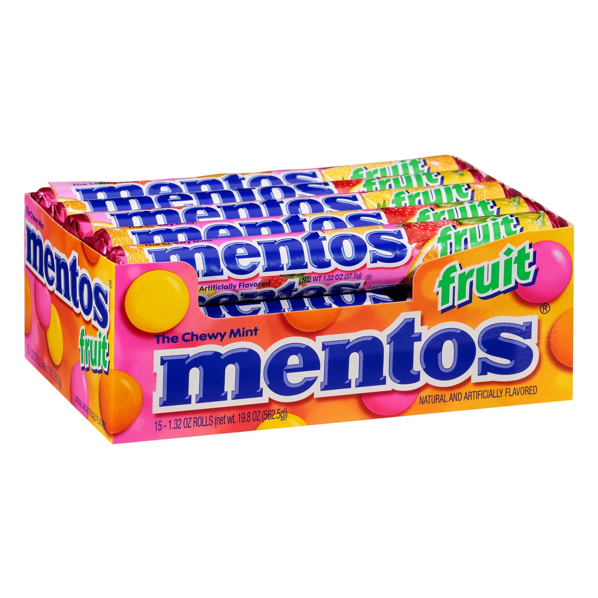 slide 3 of 13, Mentos Fruit Mint 15 ea, 15 ct