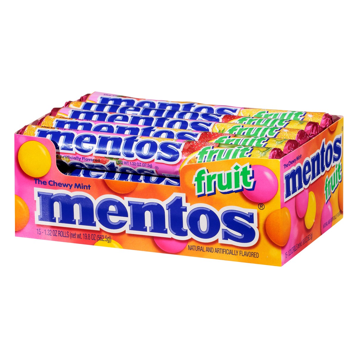 slide 4 of 13, Mentos Fruit Mint 15 ea, 15 ct