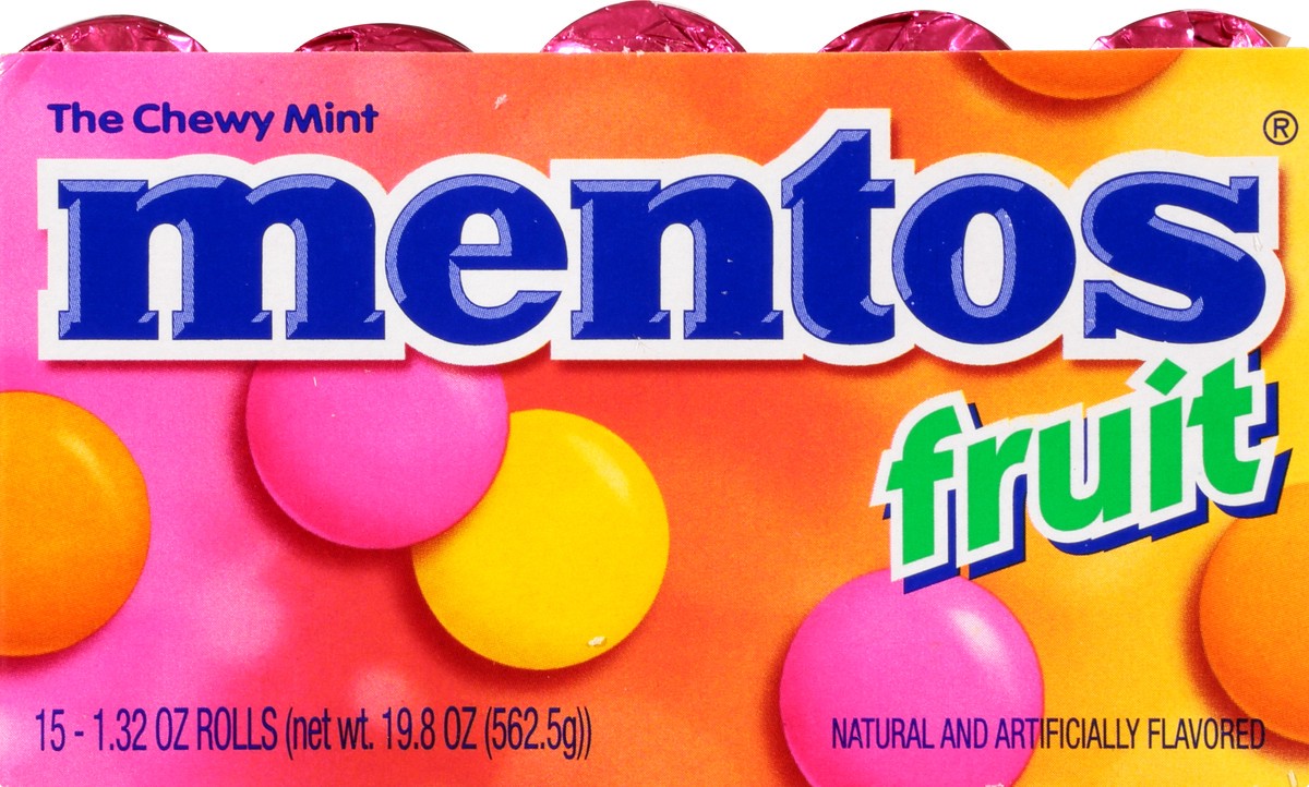 slide 5 of 13, Mentos Fruit Mint 15 ea, 15 ct