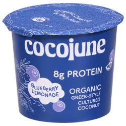 Cocojune Organic Greek-Style Cultured Coconut Blueberry Lemonade Yogurt 5 oz