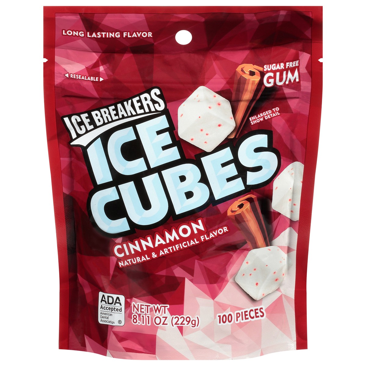 slide 1 of 1, Ice Breakers Ice Cubes Cinnamon Gum 100 pc, 100 ct