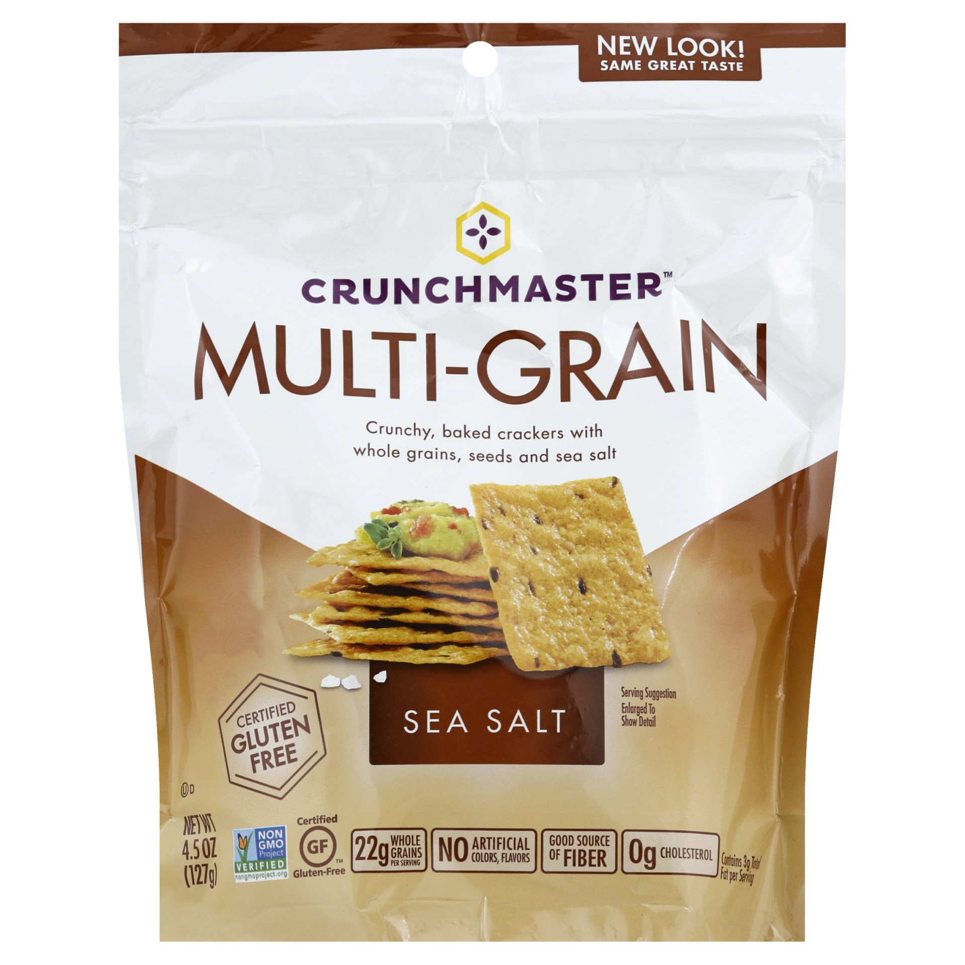 slide 1 of 6, Crunchmaster Gluten Free Sea Salt Multi-Grain Crackers, 4.5 oz