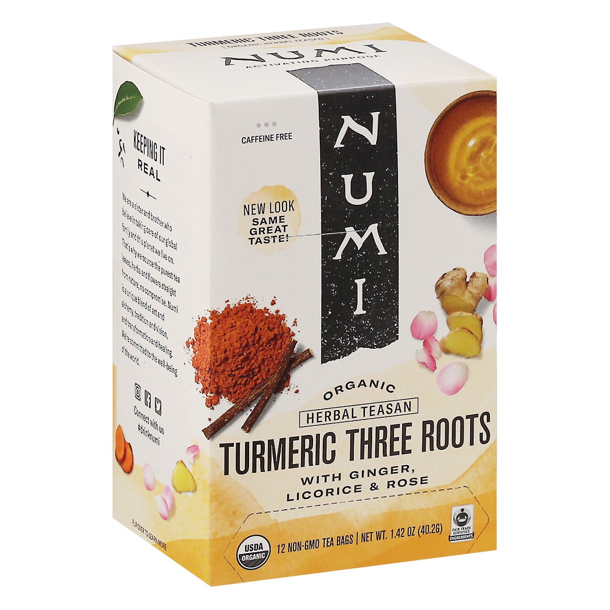 slide 2 of 9, Numi Organic Turmeric Three Root Tea, 