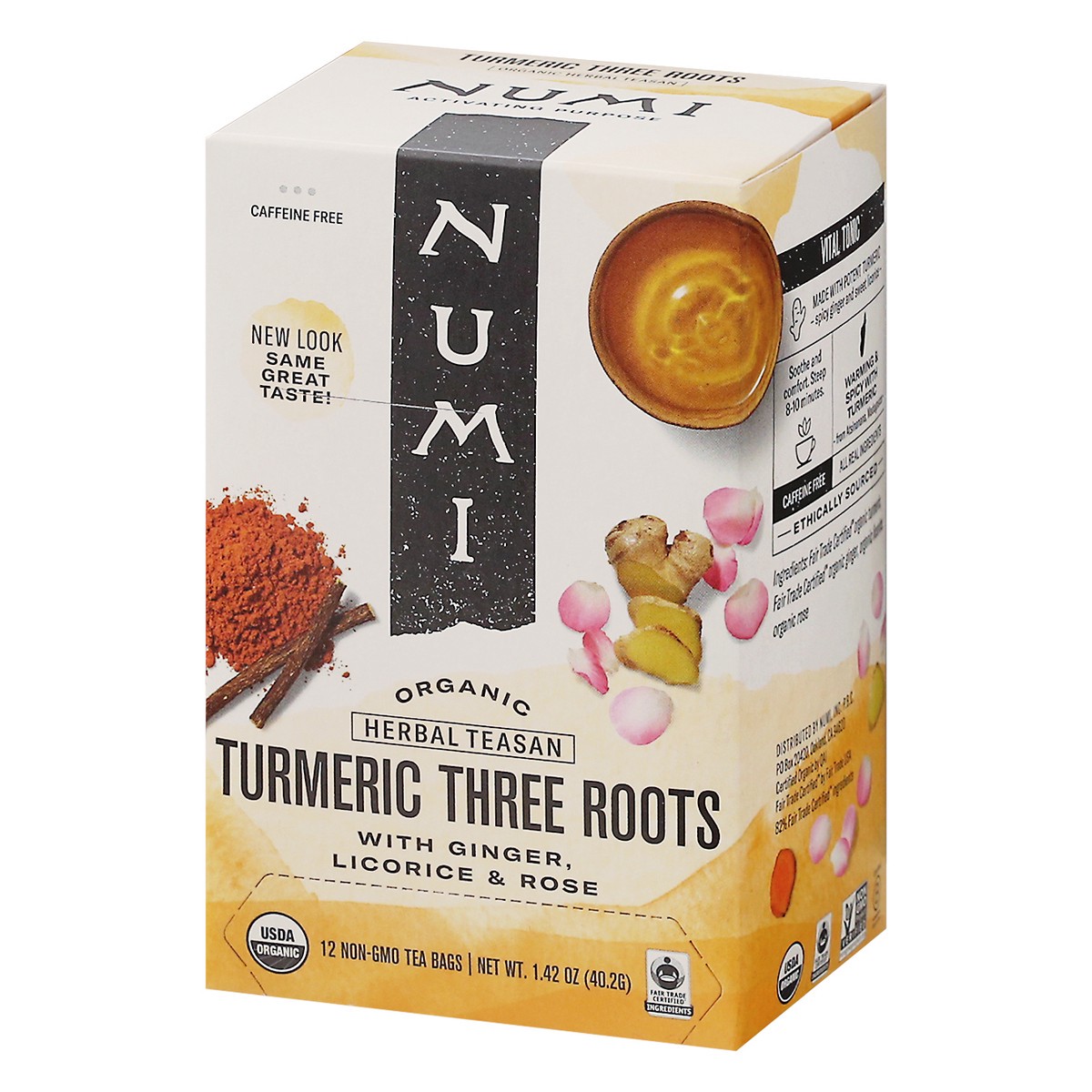 slide 3 of 9, Numi Organic Turmeric Three Root Tea, 