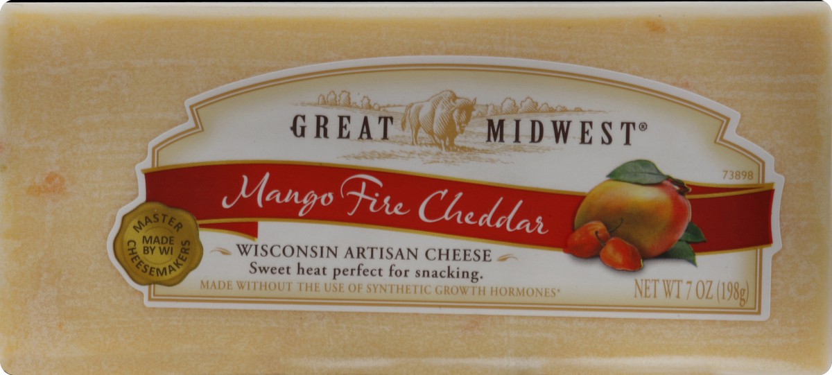 slide 5 of 5, Great Midwest Cheese, Mango Fire Cheddar, 7 oz