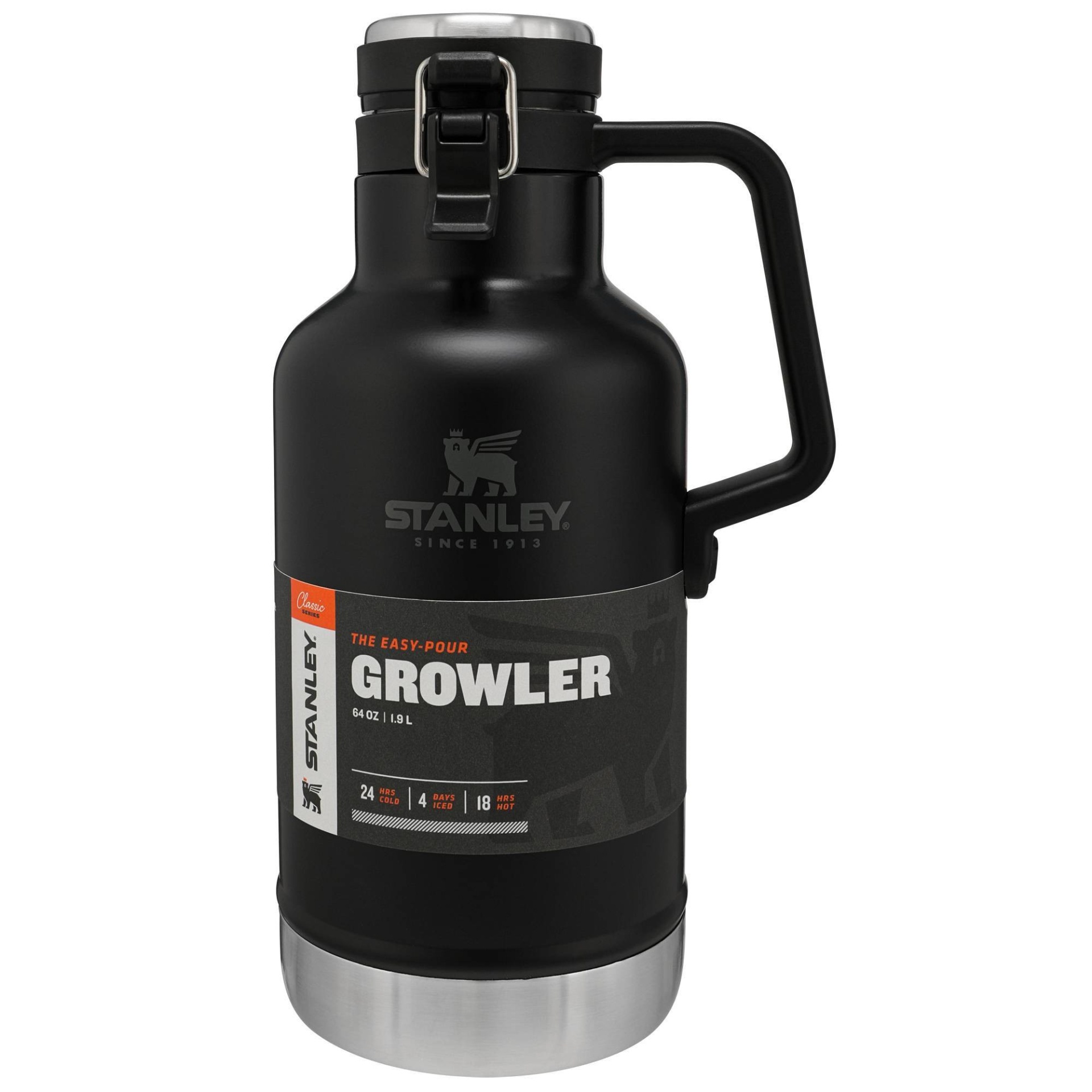 slide 1 of 1, STANLEY Classic Vacuum Growler (Black), 64 oz