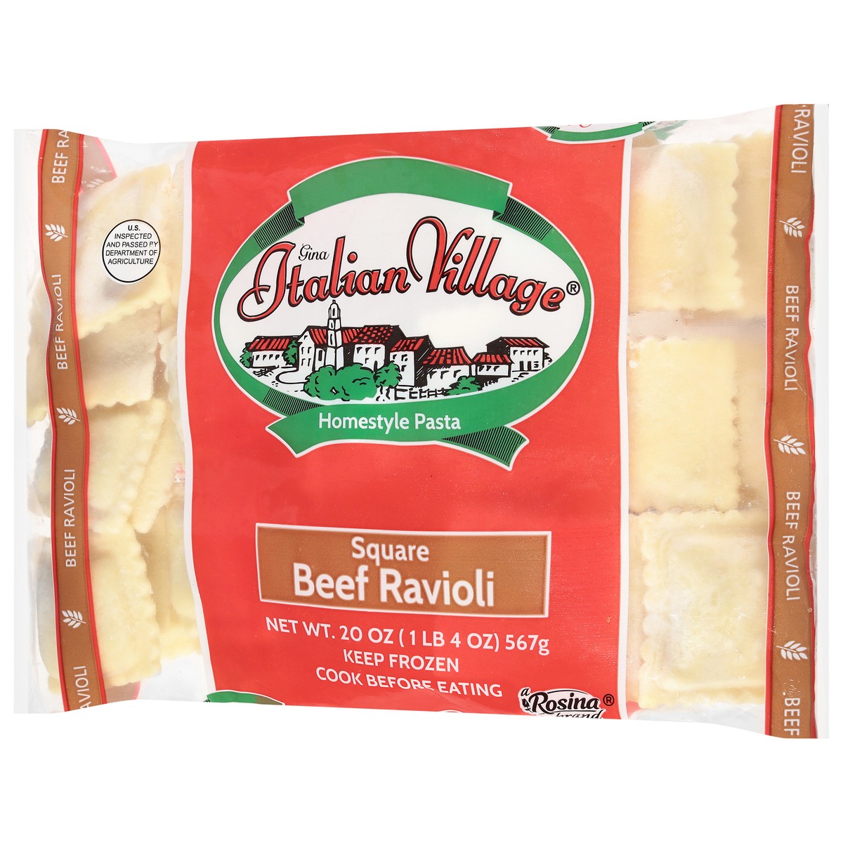 slide 2 of 14, Gina Italian Village Beef Ravioli, 20 oz