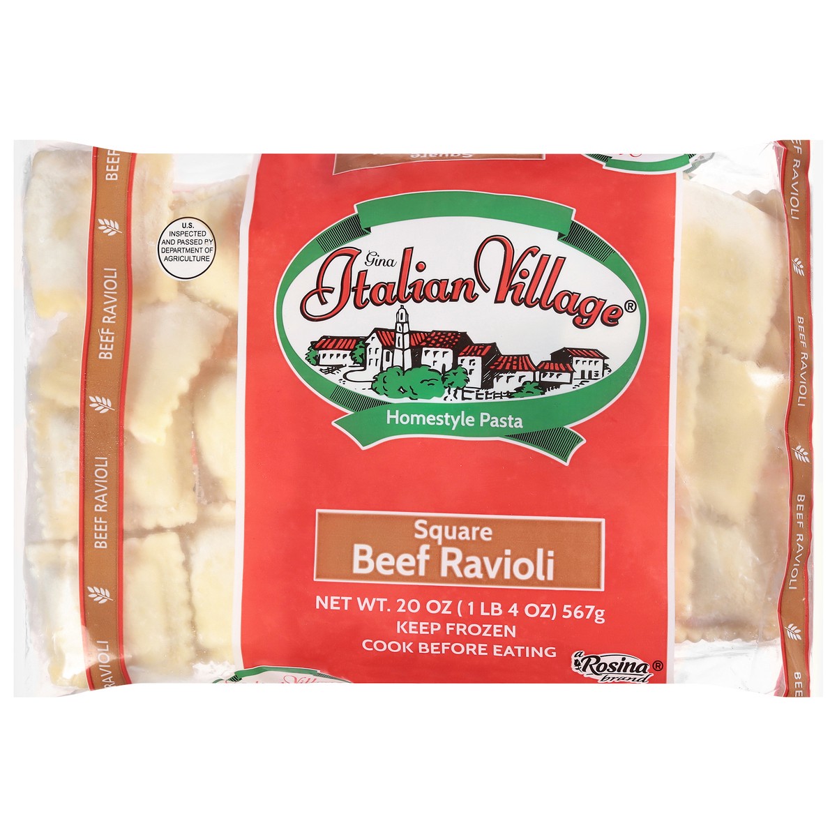 slide 1 of 14, Gina Italian Village Beef Ravioli, 20 oz