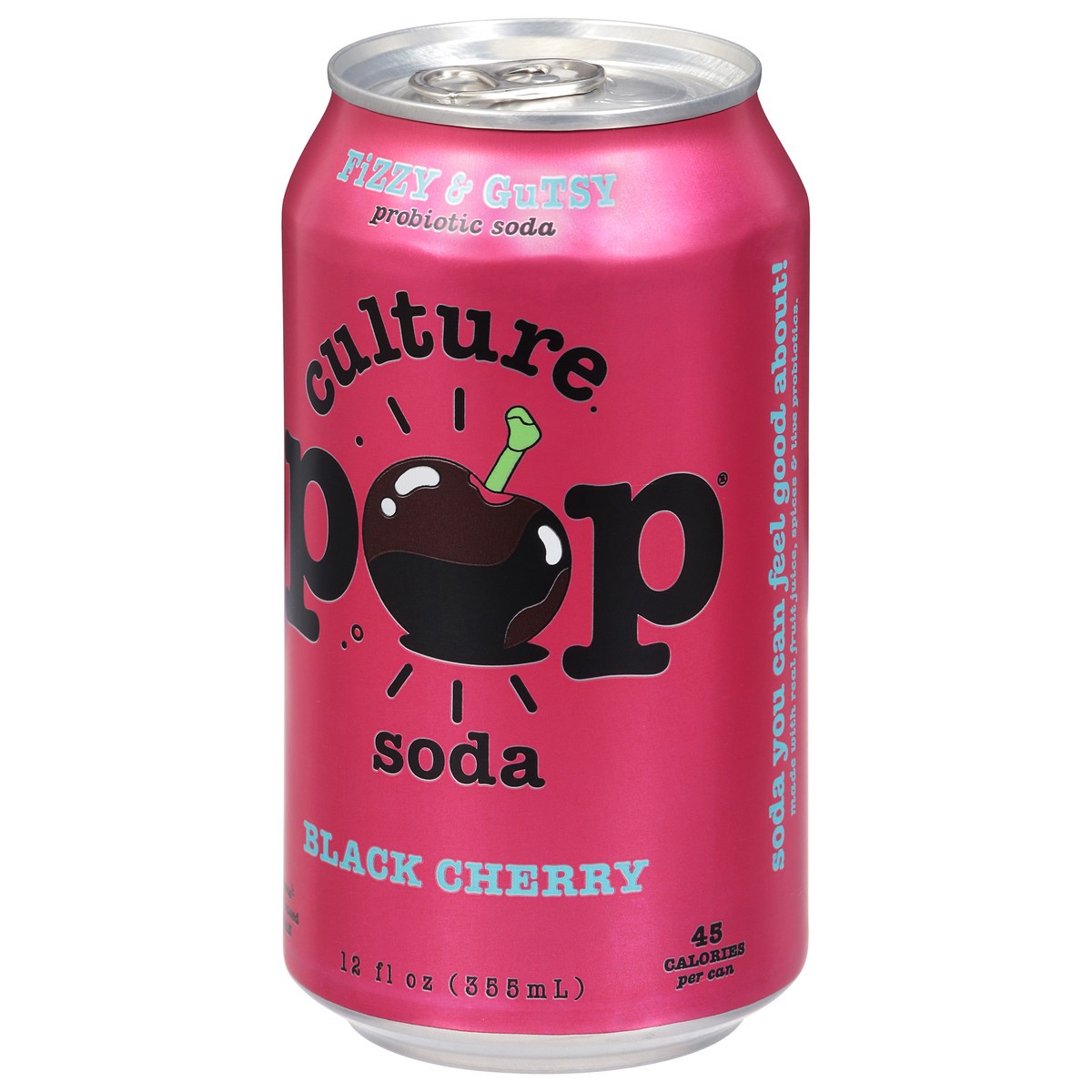 slide 11 of 13, Culture Pop Black Cherry Probiotic Soda 12 fl oz, 12 fl oz