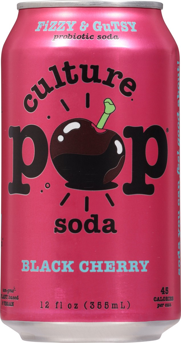 slide 2 of 13, Culture Pop Black Cherry Probiotic Soda 12 fl oz, 12 fl oz