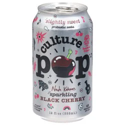 Culture Pop Black Cherry Probiotic Soda 12 fl oz