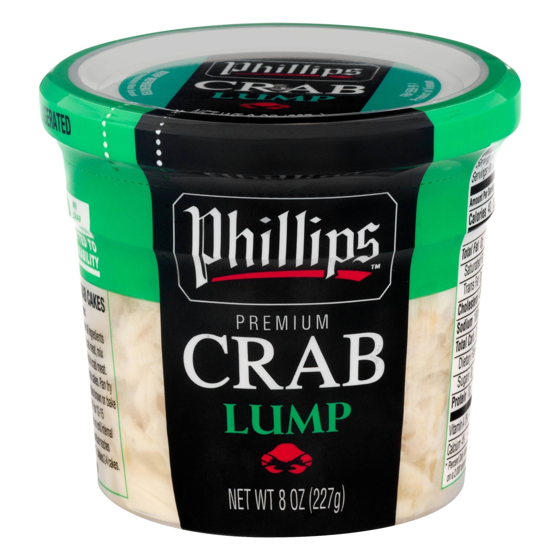 slide 1 of 1, Phillips Foods Phillips Lump Crab Meat, 8 oz