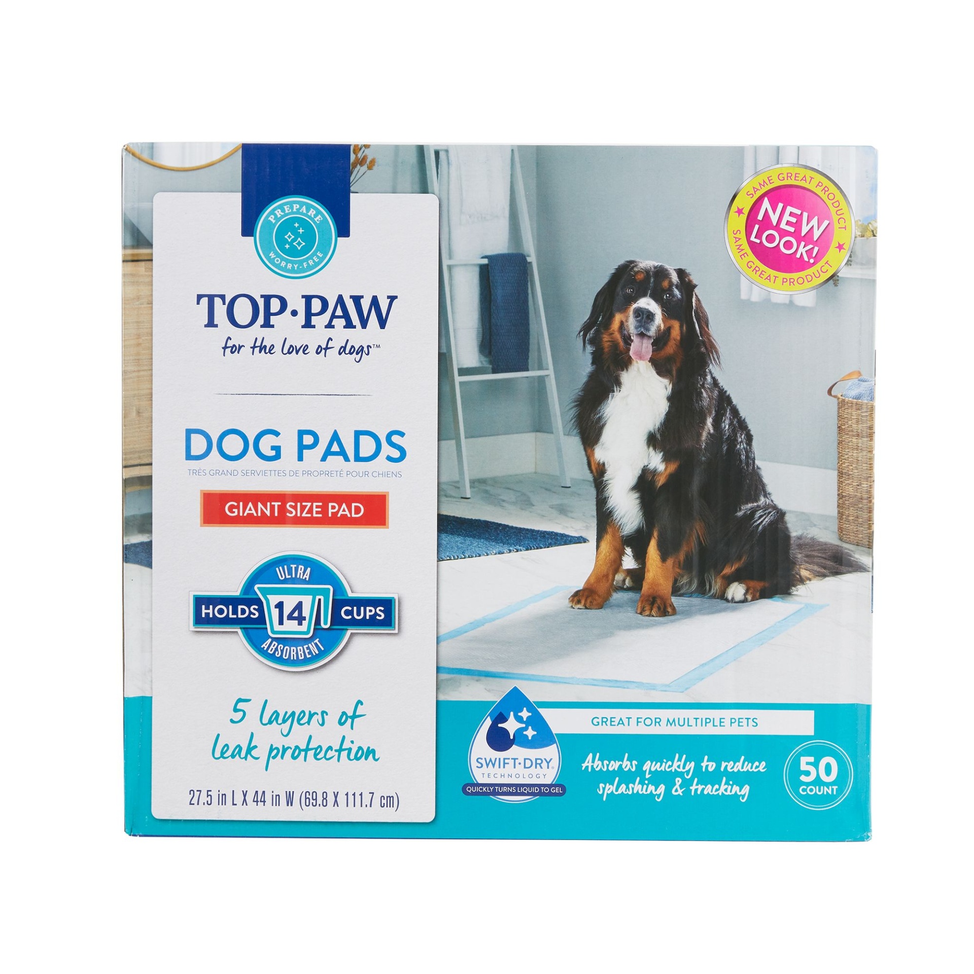 slide 1 of 1, Top Paw Ultra Giant Dog Pads, 50 ct