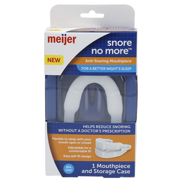 slide 1 of 1, Meijer Snore No More Anti-Snoring Mouthpiece, 1 ct