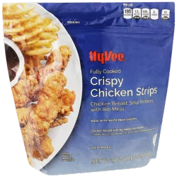 Hy-vee Crispy Chicken Fully Cooked Chicken Breast Strip Fritters With Rib Meat