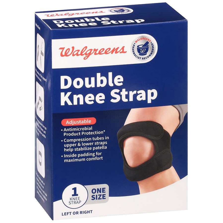 slide 2 of 3, Walgreens Double Knee Strap One Size, 1 ct
