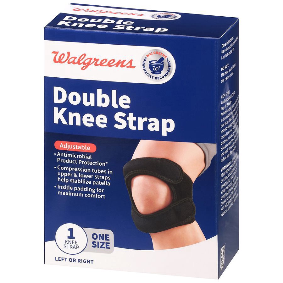 slide 3 of 3, Walgreens Double Knee Strap One Size, 1 ct