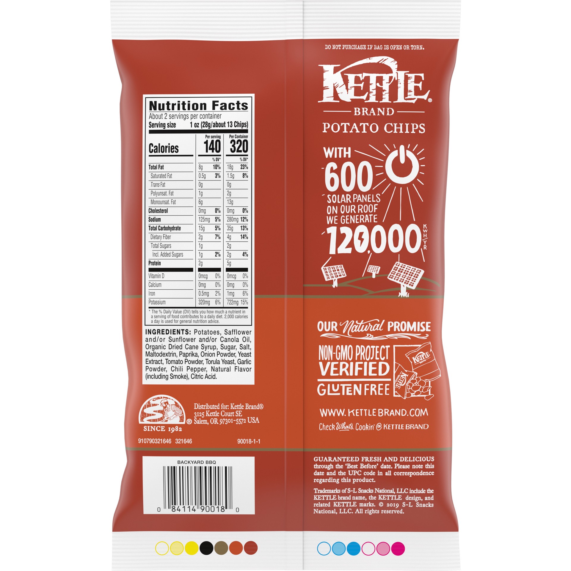 slide 2 of 5, Kettle Brand Backyard Barbeque Potato Chips 2.25 oz, 2.25 oz