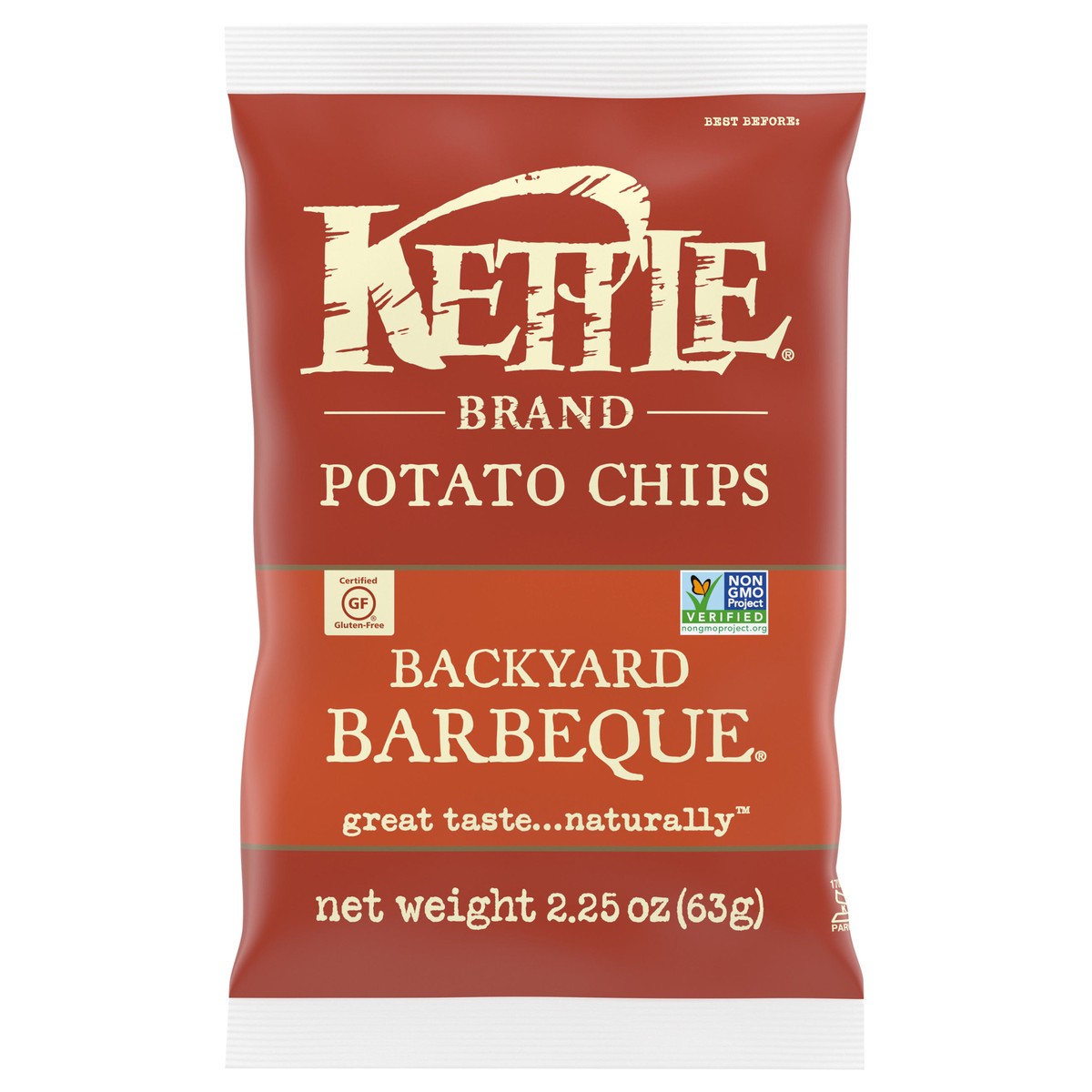 slide 1 of 5, Kettle Brand Backyard Barbeque Potato Chips 2.25 oz, 2.25 oz