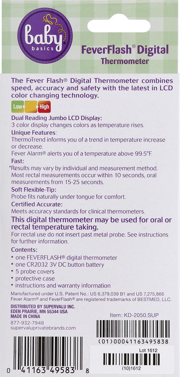 slide 2 of 8, Baby Basics Digital Quick Read Thermometr, 1 ct